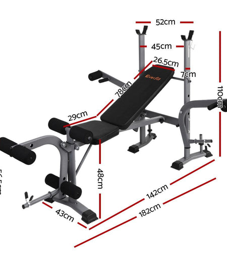 Everfit Multi Station Weight Bench Press Fitness Weights Equipment