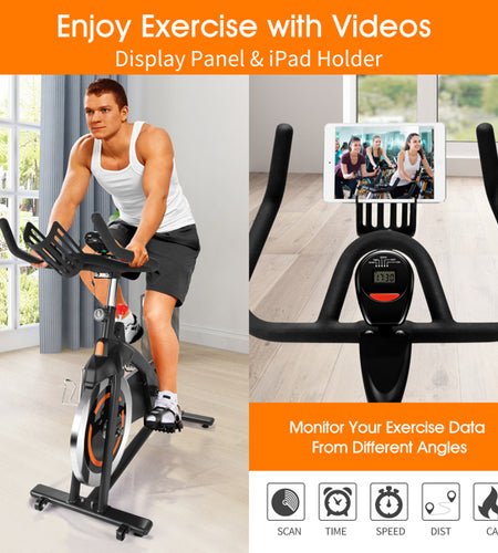Indoor Spin Bike Cycling Stationary Exercise Bikes for Home Gym